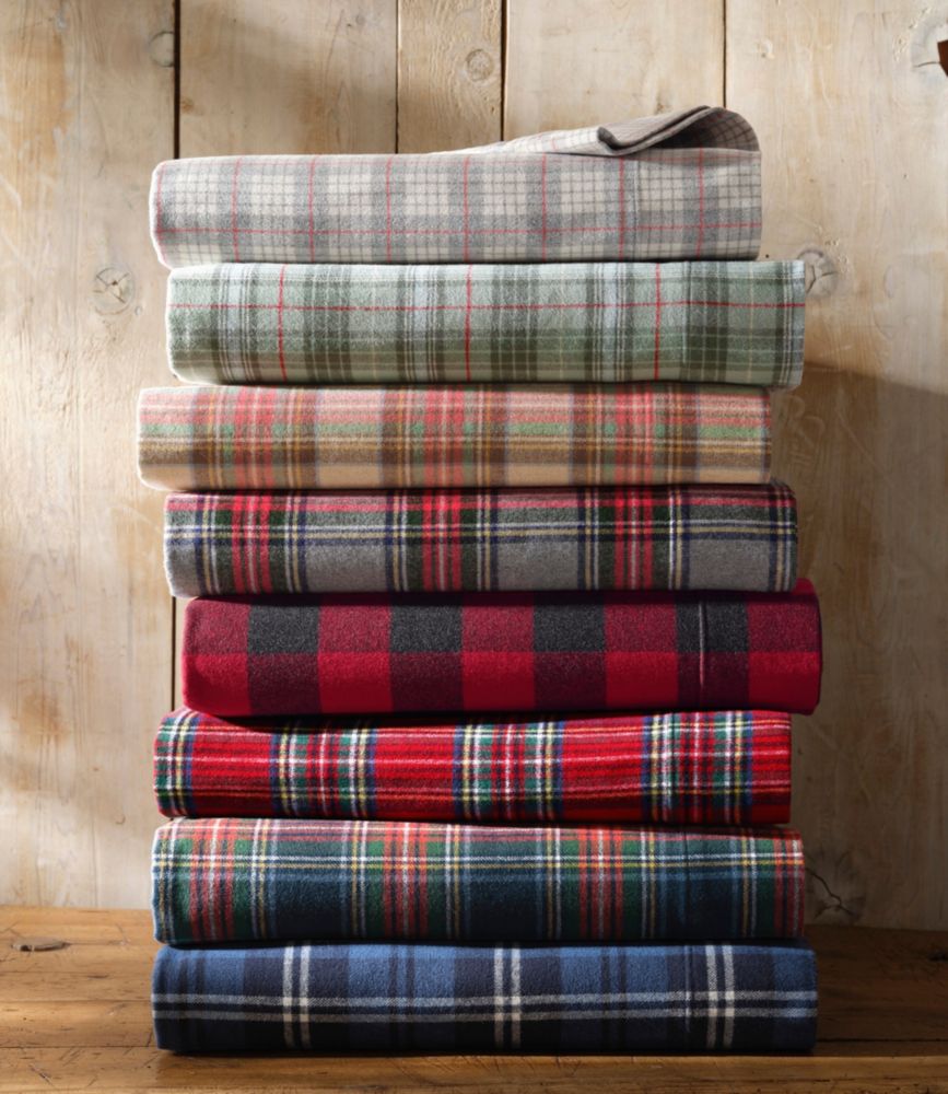 Heritage Chamois Flannel Sheet Collection, Plaid - US 4912