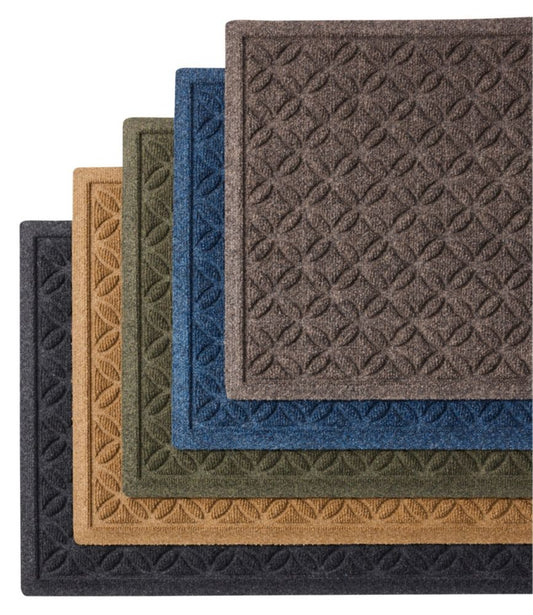 Heavyweight Recycled Waterhog Mat Runner, Geometric Rings - US 1910
